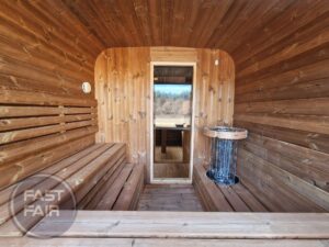 Premium thermowood sauna"Square"  | Panoramische vensters | inrichting op maat - Afbeelding 2