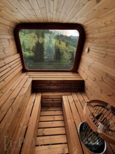 Premium thermowood sauna"Square"  | Panoramische vensters | inrichting op maat - Afbeelding 3