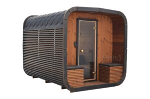 Premium thermowood sauna"Square"  | Panoramische vensters | inrichting op maat
